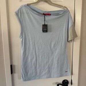 n:Philanthropy womens Blue and Gray Palo Tee Top Shirt Size Small New with Tags